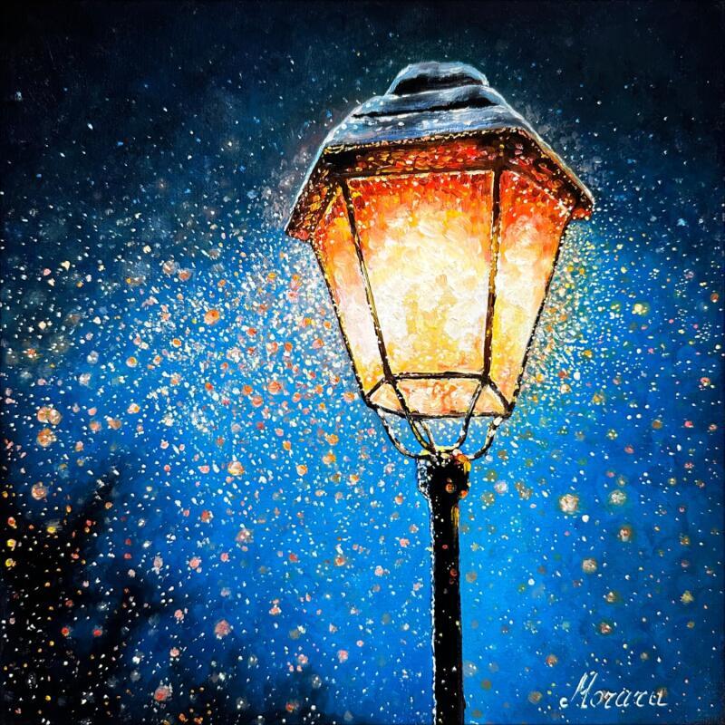 Painting Flocons d’or by Moraru Vadim | Painting Realism Society Life style Oil