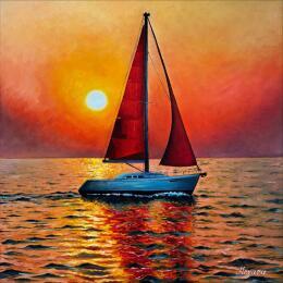 Painting Mer rouge  by Moraru Vadim  | Painting