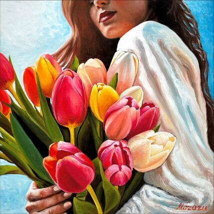 Gemälde Tulipes  von Moraru Vadim  | Gemälde Realismus Öl Alltagsszenen