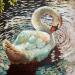 Painting Reflet d’or by Moraru Vadim | Painting Realism Nature Oil