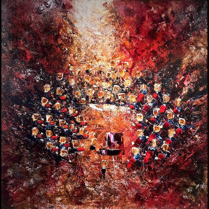 Peinture Concert flamboyant par Reymond Pierre | Tableau Figuratif Huile Musique