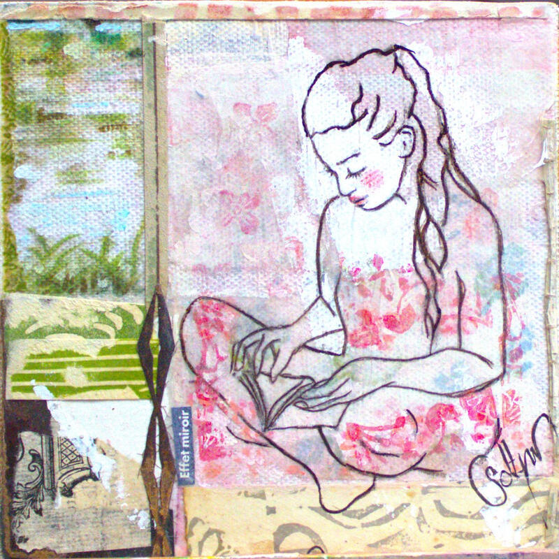 Painting EAU DORMANTE by Sablyne | Painting Raw art Acrylic Ink