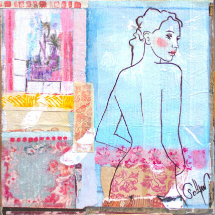 Painting LAINE TISSEE by Sablyne | Painting Raw art Acrylic, Ink Pop icons