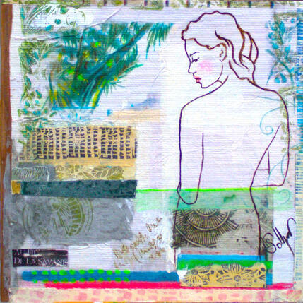 Painting HAUTES HERBES by Sablyne | Painting Raw art Acrylic, Ink Pop icons