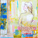 Painting HEURE DE VERRE by Sablyne | Painting Raw art Acrylic Ink