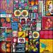 Peinture POP New York par Costa Sophie | Tableau Pop-art Icones Pop Acrylique Collage Upcycling