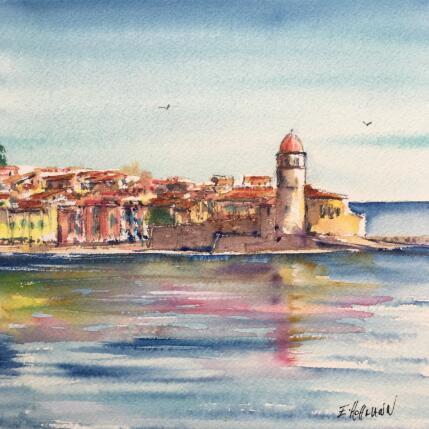 Painting Reflets pastels by Hoffmann Elisabeth | Painting Figurative Watercolor Pop icons, Urban