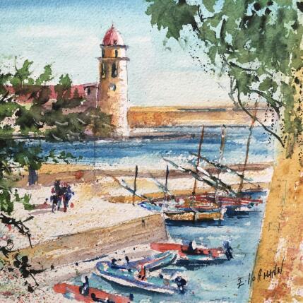 Painting Embarcation immédiate by Hoffmann Elisabeth | Painting Figurative Watercolor Pop icons, Urban