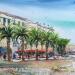Gemälde Toulon, les palmiers von Hoffmann Elisabeth | Gemälde Figurativ Urban Aquarell