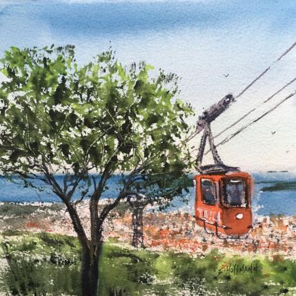 Painting Vue sur la Rade by Hoffmann Elisabeth | Painting Figurative Watercolor Pop icons, Urban