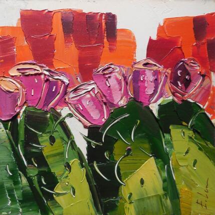 Peinture Prickly Pear Fruit par Lunetskaya Elena | Tableau Figuratif Huile Minimaliste, Nature, Paysages