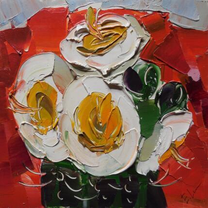 Peinture Suguaro in the Desert par Lunetskaya Elena | Tableau Figuratif Huile Minimaliste, Nature, Paysages