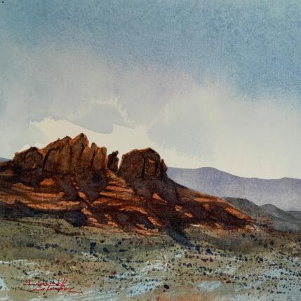 Peinture SEDONA 306 par Seruch Capouillez Isabelle | Tableau Figuratif Aquarelle Nature, Paysages, Urbain