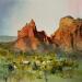 Peinture Sedona 310 par Seruch Capouillez Isabelle | Tableau Figuratif Paysages Urbain Nature Aquarelle