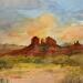 Peinture Sedona 139 par Seruch Capouillez Isabelle | Tableau Figuratif Paysages Urbain Nature Aquarelle