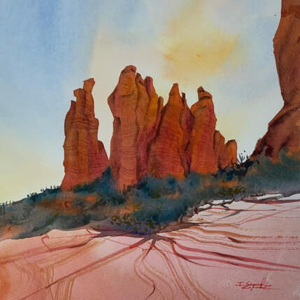 Painting Sedona 2145 by Seruch Capouillez Isabelle | Painting