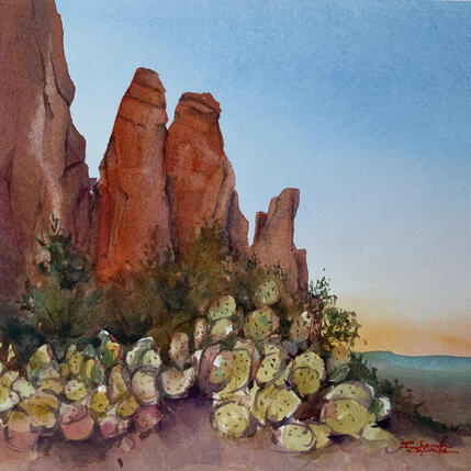 Painting Sedona 2147 by Seruch Capouillez Isabelle | Painting
