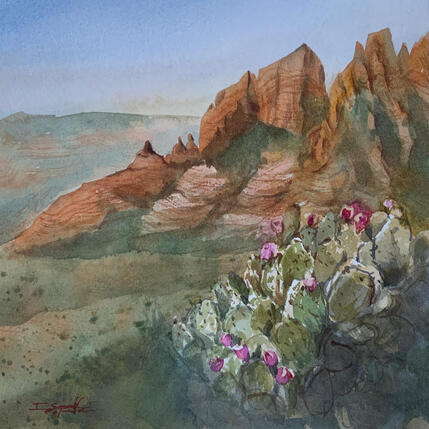 Painting Sedona 2148 by Seruch Capouillez Isabelle | Painting