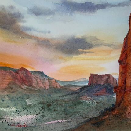 Painting Sedona 2151 by Seruch Capouillez Isabelle | Painting
