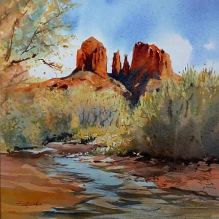 Painting Sedona 141 by Seruch Capouillez Isabelle | Painting