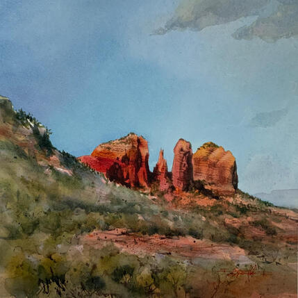 Painting Sedona 142 by Seruch Capouillez Isabelle | Painting