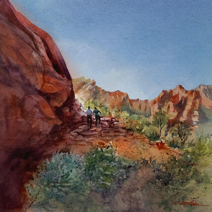 Painting Sedona 147 by Seruch Capouillez Isabelle | Painting