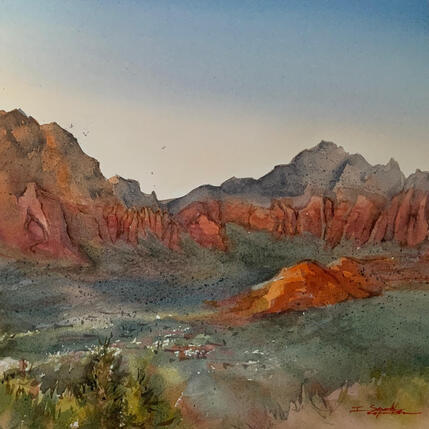 Painting Sedona 150 by Seruch Capouillez Isabelle | Painting