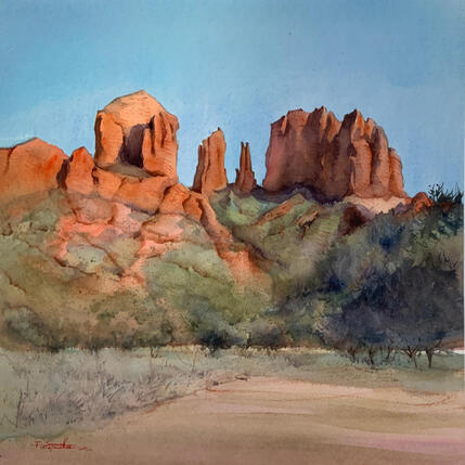 Painting Sedona 93 by Seruch Capouillez Isabelle | Painting