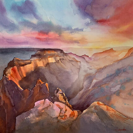 Painting Sedona 95 by Seruch Capouillez Isabelle | Painting