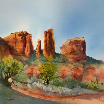 Painting Sedona 96 by Seruch Capouillez Isabelle | Painting