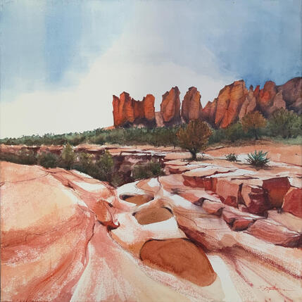 Painting Sedona 2 by Seruch Capouillez Isabelle | Painting