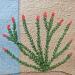 Painting Red bloom ocotillo by Vazquez Laila | Painting Figurative Landscapes Nature Watercolor Textile