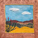 Painting Memory of land by Vazquez Laila | Painting Figurative Landscapes Watercolor Textile