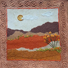 Painting The earth in bloom by Vazquez Laila | Painting Figurative Textile, Watercolor Landscapes