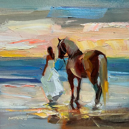 Peinture Radiance in motion par Bond Tetiana | Tableau Figuratif Huile