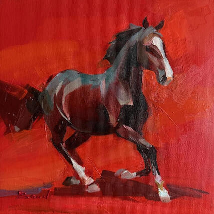 Peinture Soft fire par Bond Tetiana | Tableau Figuratif Huile