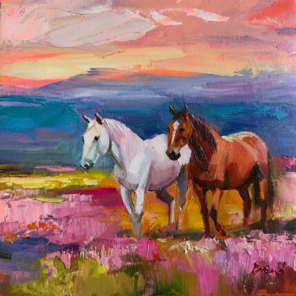 Peinture Whisper of the open plains par Bond Tetiana | Tableau Figuratif Huile