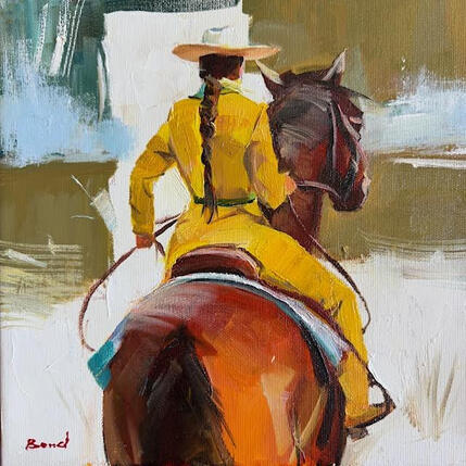 Peinture The quiet bond par Bond Tetiana | Tableau Figuratif Huile