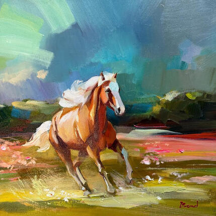 Peinture Breath of space par Bond Tetiana | Tableau Figuratif Huile