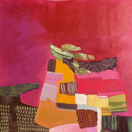 Peinture Murs pour se cacher par Lau Blou | Tableau Abstrait Acrylique, Carton, Collage, Feuille d'or, Pastel