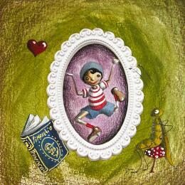 Painting Tra libero e coscienz by Nai | Painting Surrealism Acrylic, Gluing