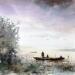 Peinture Petit matin sur la Loire par Gutierrez | Tableau Impressionnisme Paysages Aquarelle