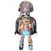 Skulptur PLAYMOBIL XXL Jean-Paul GAULTIER  von Frany La Chipie | Skulptur Pop-Art Pop-Ikonen Graffiti Posca