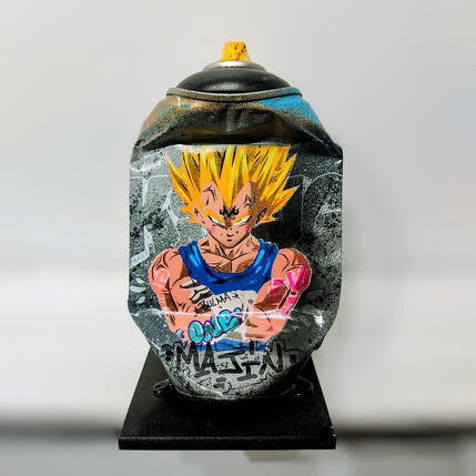 Sculpture Majin vege par Lemoine Mael | Sculpture Pop-art Acrylique, Graffiti Icones Pop