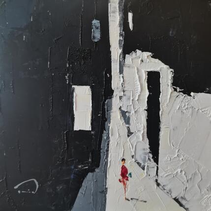 Peinture Llum blanca par Tomàs | Tableau Abstrait Huile