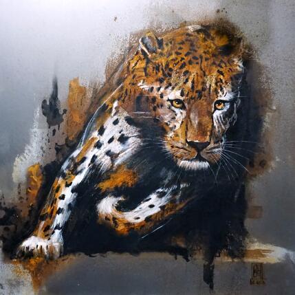 Peinture Dangerous encounter par De Géa Olivier  | Tableau Figuratif Métal Animaux