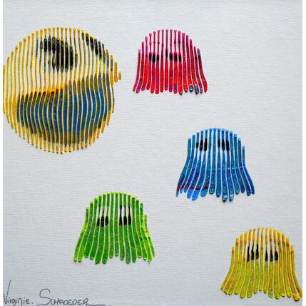 Painting pacman: le souvenir merveilleux  des moments de jeux en famille by Schroeder Virginie | Painting Pop-art Acrylic Pop icons