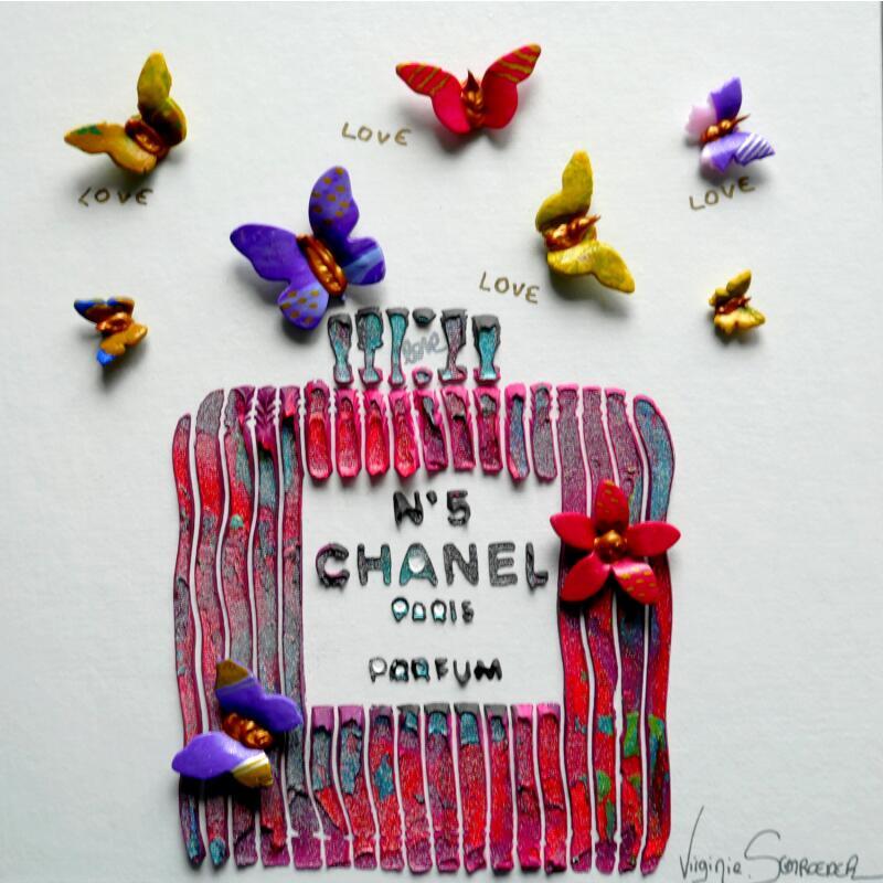 Painting Chanel n 5 et la feminite by Schroeder Virginie | Painting Pop-art Pop icons Acrylic