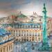 Painting Place Vendôme by Novokhatska Olga | Painting Figurative Urban Oil Acrylic