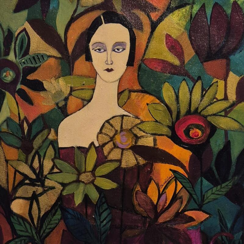 Gemälde Flowers of life von Sundblad Silvina | Gemälde Figurativ Acryl Pastell